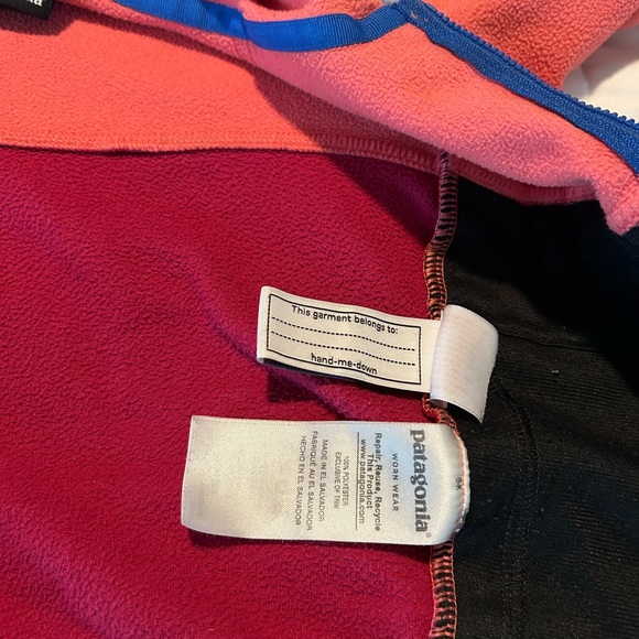 Patagonia Kids' Orange and Red Fleece Jacket - Picture 5 of 5
